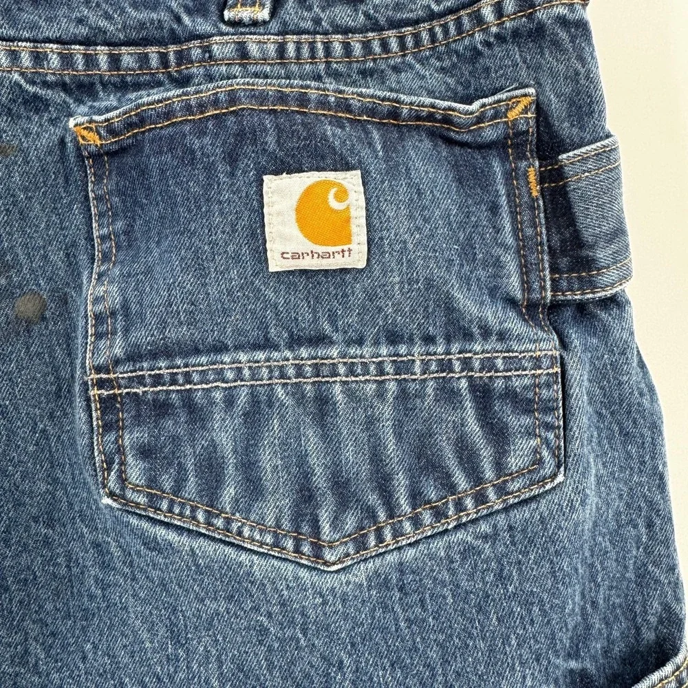 Carhartt Relaxed Fit Carpenter Jeans Men's 38x32 Work Stretch Western Rancher